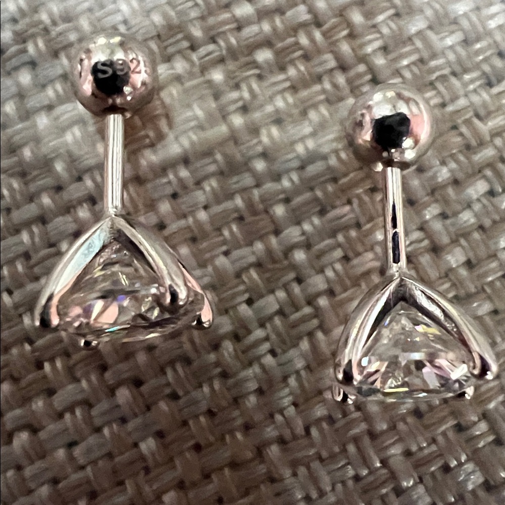 MOISSANITE  Stud Earrings 2 CT 925 silver screw backs 499 retail NWT - Picture 10 of 11
